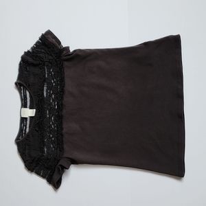 H&M Black Lace Detail Stretch Top